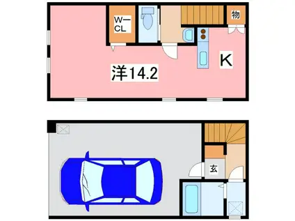 MDハウス上北野(ワンルーム/1階)の間取り写真