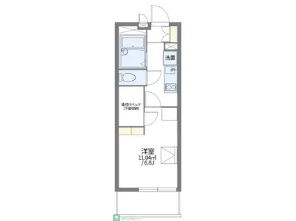 レオパレスシャルール(1K/2階)の間取り写真