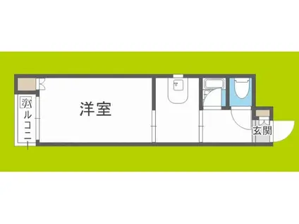 エクトIII(1DK/6階)の間取り写真