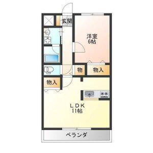 ベルタ カーサ(1LDK/2階)の間取り写真