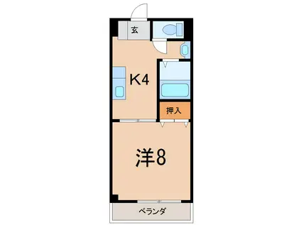 ザ36 メイ・ファイブ(1K/3階)の間取り写真