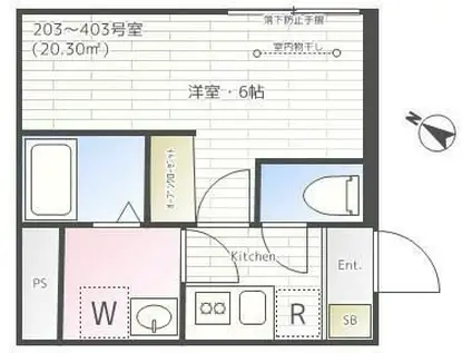 MAISON DE MACHIYA(1K/4階)の間取り写真