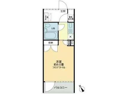 ハウス・エプタ(1K/4階)の間取り写真