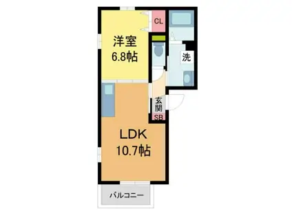 リレント西宮北口(1LDK/1階)の間取り写真