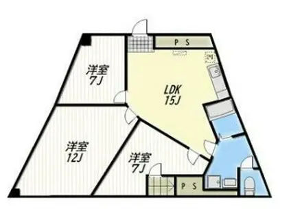 BURTON(3LDK/B1階)の間取り写真