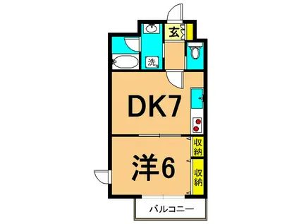 WELL HOUSE 東大井 A棟(1DK/3階)の間取り写真