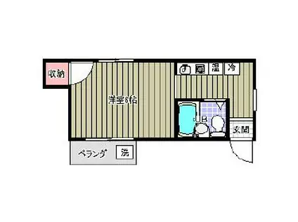 佐久千曲ハウス(ワンルーム/2階)の間取り写真