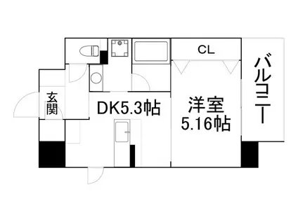 DA VINCHI(1DK/3階)の間取り写真