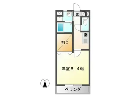 サープラス畑ヶ田II(1K/2階)の間取り写真