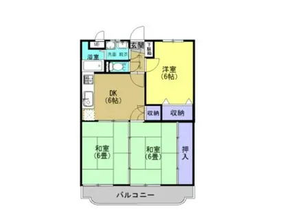 ドリームメゾン(3DK/2階)の間取り写真