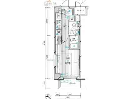 メインステージ川崎III(1K/7階)の間取り写真