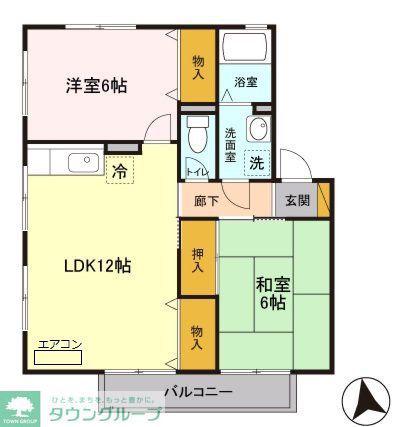 セントポーリア(2LDK/2階)の間取り写真