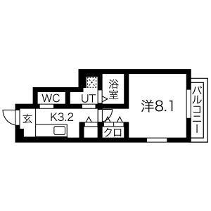 RELAIR松園(1K/1階)の間取り写真