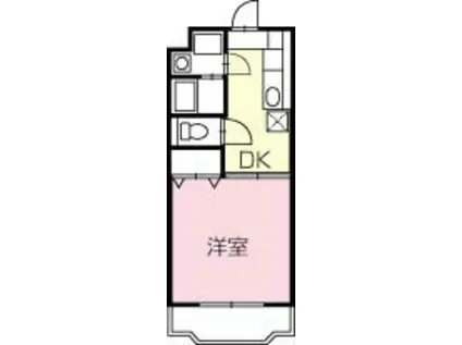 フレグランス(1DK/4階)の間取り写真