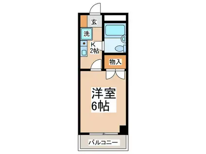 西谷五番館(1K/3階)の間取り写真