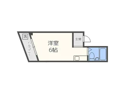 サンピアユタカ(ワンルーム/6階)の間取り写真