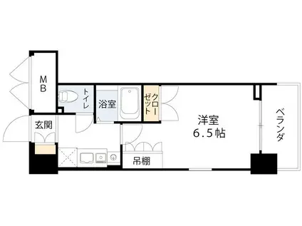 ラナップスクエア天満プライム(1K/7階)の間取り写真