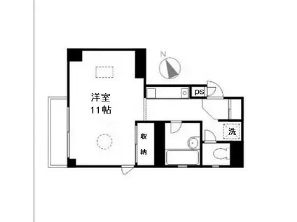 コンパートメント麻布(ワンルーム/4階)の間取り写真