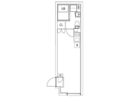 CITY WALK王子DUE(ワンルーム/1階)の間取り写真