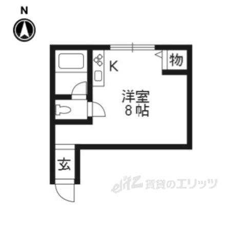 甲斐田TSコーポ(ワンルーム/2階)の間取り写真