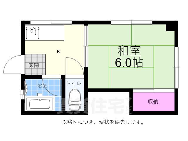 第1田万里ビル(1K/3階)の間取り写真