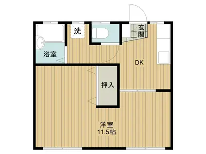 サンコーポヤマブン(1DK/2階)の間取り写真