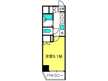 ディアコート八番館(1K/7階)の間取り写真