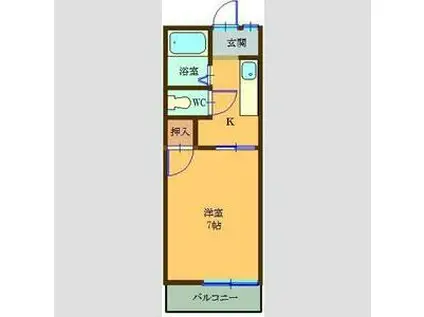 マ・メゾン(1K/1階)の間取り写真