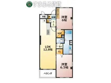 セントポーリア(2LDK/3階)の間取り写真