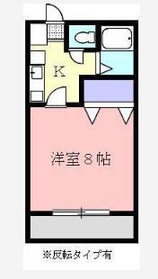 クレイドル志度 I(1K/2階)の間取り写真