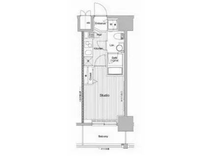 ガーラ・プレシャス品川イースト(1K/12階)の間取り写真