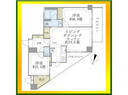 COMFYひばりが丘北(2LDK/3階)の間取り写真