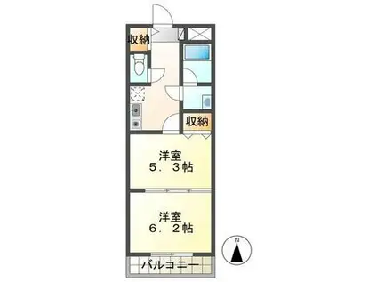 ロイヤルスミス(2K/5階)の間取り写真