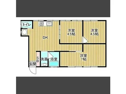 文京区小石川5丁目(3DK/1階)の間取り写真