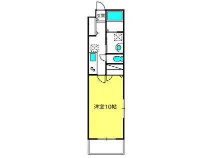 東川口ヒルズ(1K/1階)の間取り写真