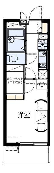 レオパレスさくらII(1K/1階)の間取り写真