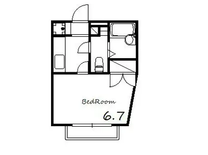ジュネス白国(1K/2階)の間取り写真