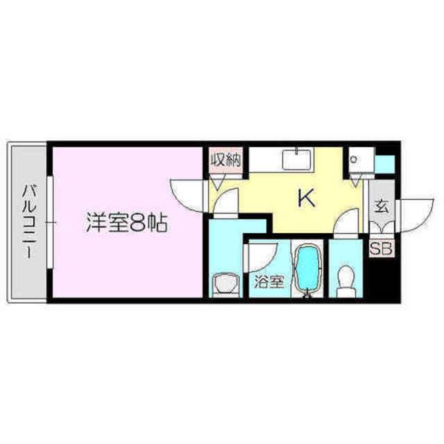 ノーム下新庄Ⅱ(1K/1階)の間取り写真