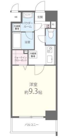 コージーコート(1K/8階)の間取り写真