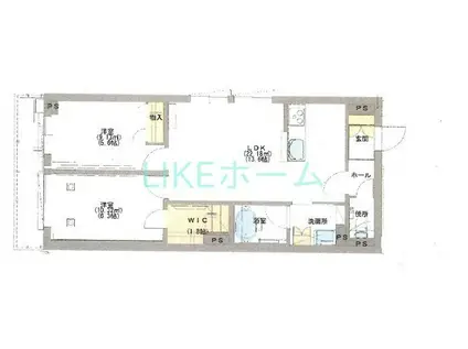 エスペランサ(2LDK/2階)の間取り写真