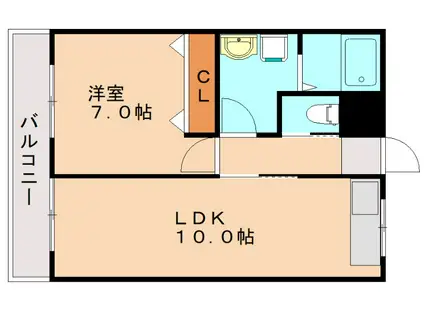 グレースコート(1LDK/3階)の間取り写真