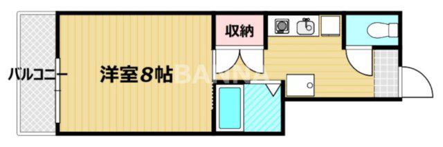 森下マンション(1K/4階)の間取り写真