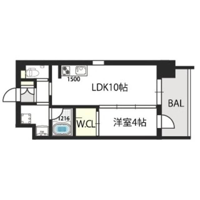 グランドゥーエ永和駅前(1LDK/3階)の間取り写真