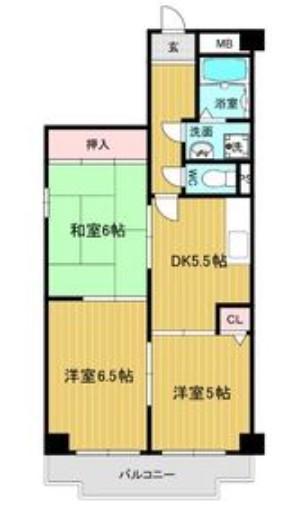リアライズ矢田川(3DK/8階)の間取り写真