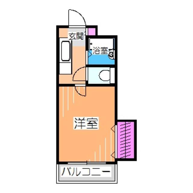 ラ・フォーレ中之町(1K/4階)の間取り写真