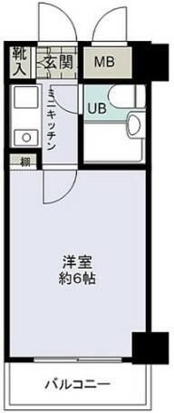 クリオ石川台壱番館(1K/2階)の間取り写真