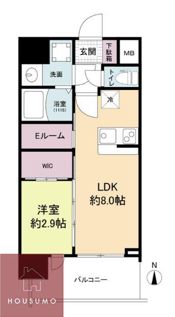 セレニテ天六ミラク(1LDK/6階)の間取り写真
