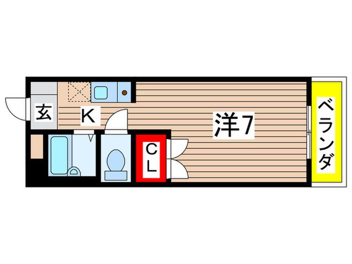 SOLEIL MUKOGAWA II(1K/2階)の間取り写真