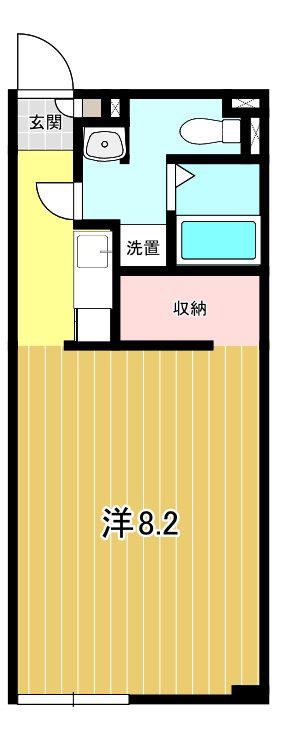 アルク比佐津(1K/1階)の間取り写真