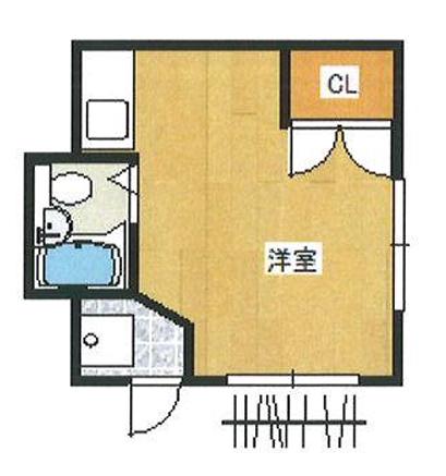 溝口真野マンション(ワンルーム/1階)の間取り写真